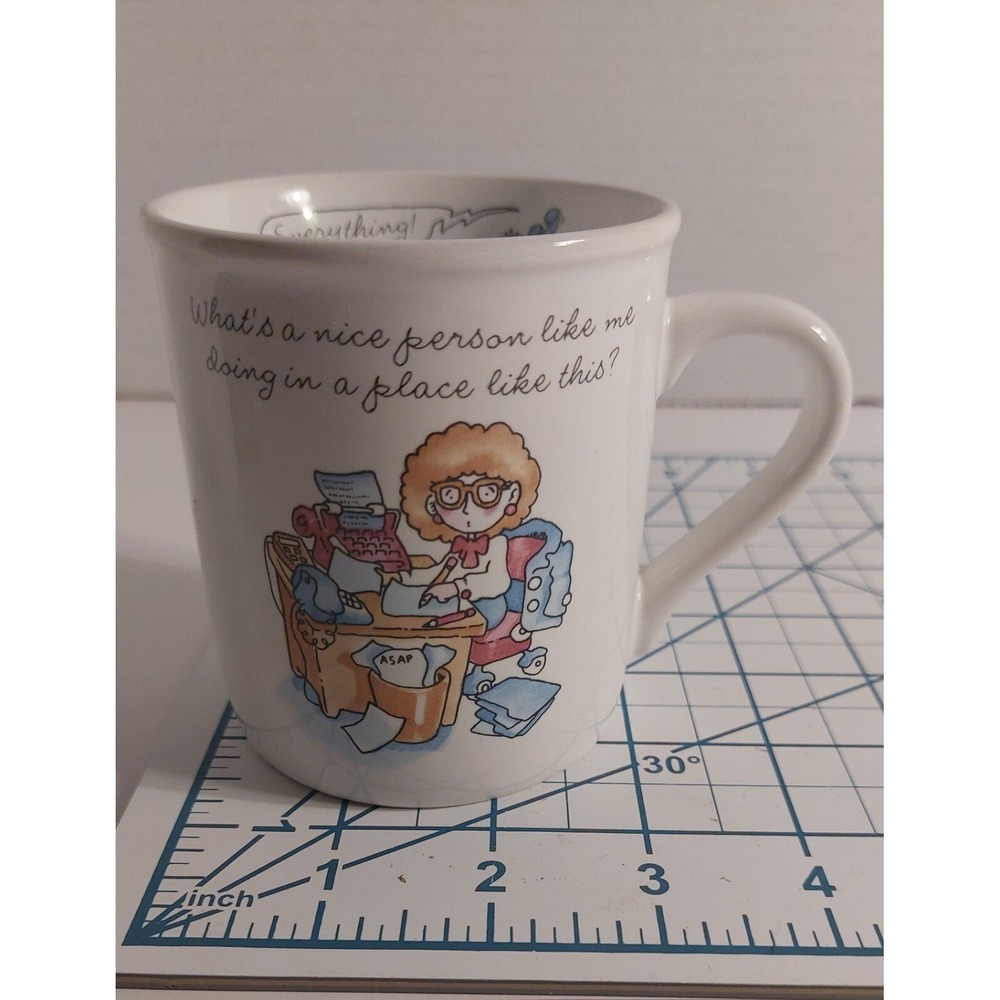 Vintage 1985 8 Oz Hallmark Rim Shots Administrator / Secretary Coffee Cup Mug